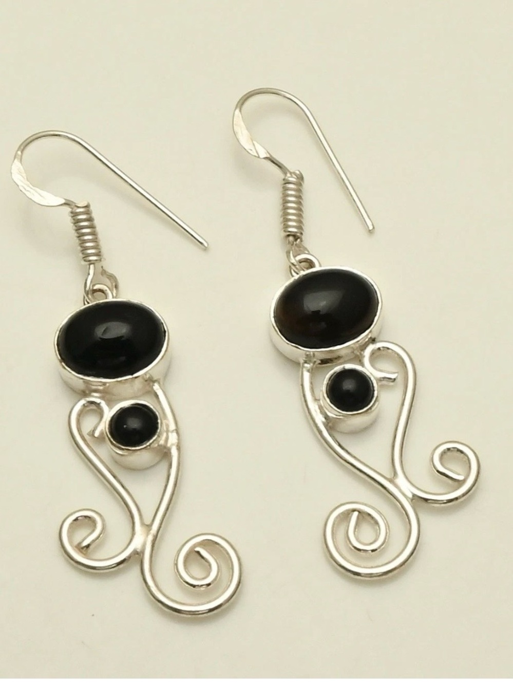 Black Onyx Gemstone Handmade Drop Dangle Earrings